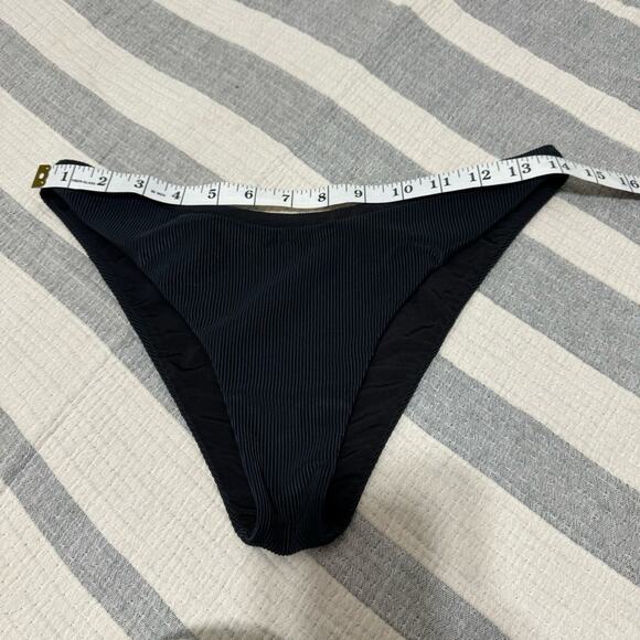 Beach Riot Ribbed Black Two Piece Bikini Swimsuit Size S/M - Picture 11 of 12